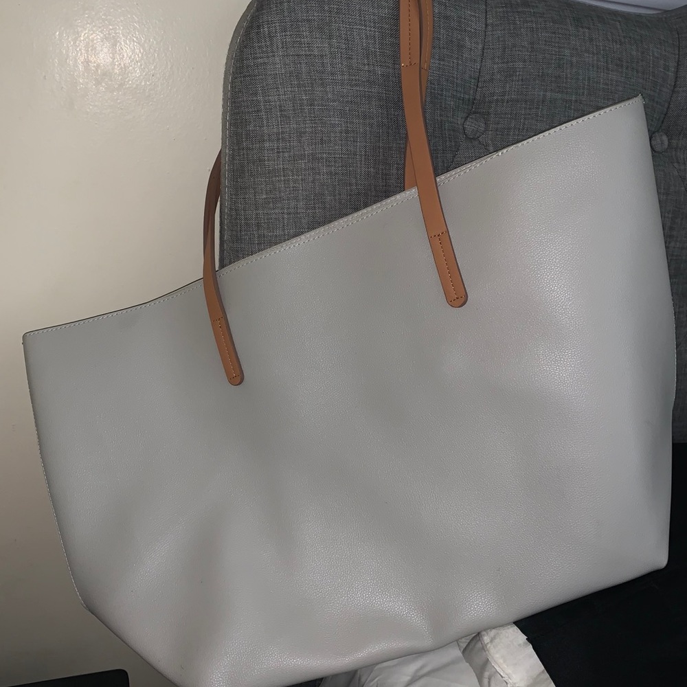 Vegan leather tote